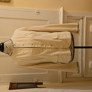 Talbots cream jacket with beaded trim Sz 16